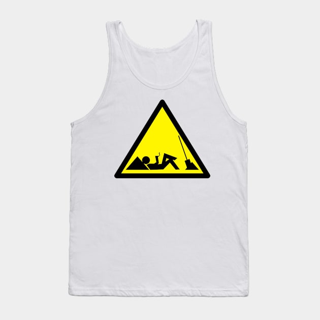 Work funny slack off sign Tank Top by Anthony88